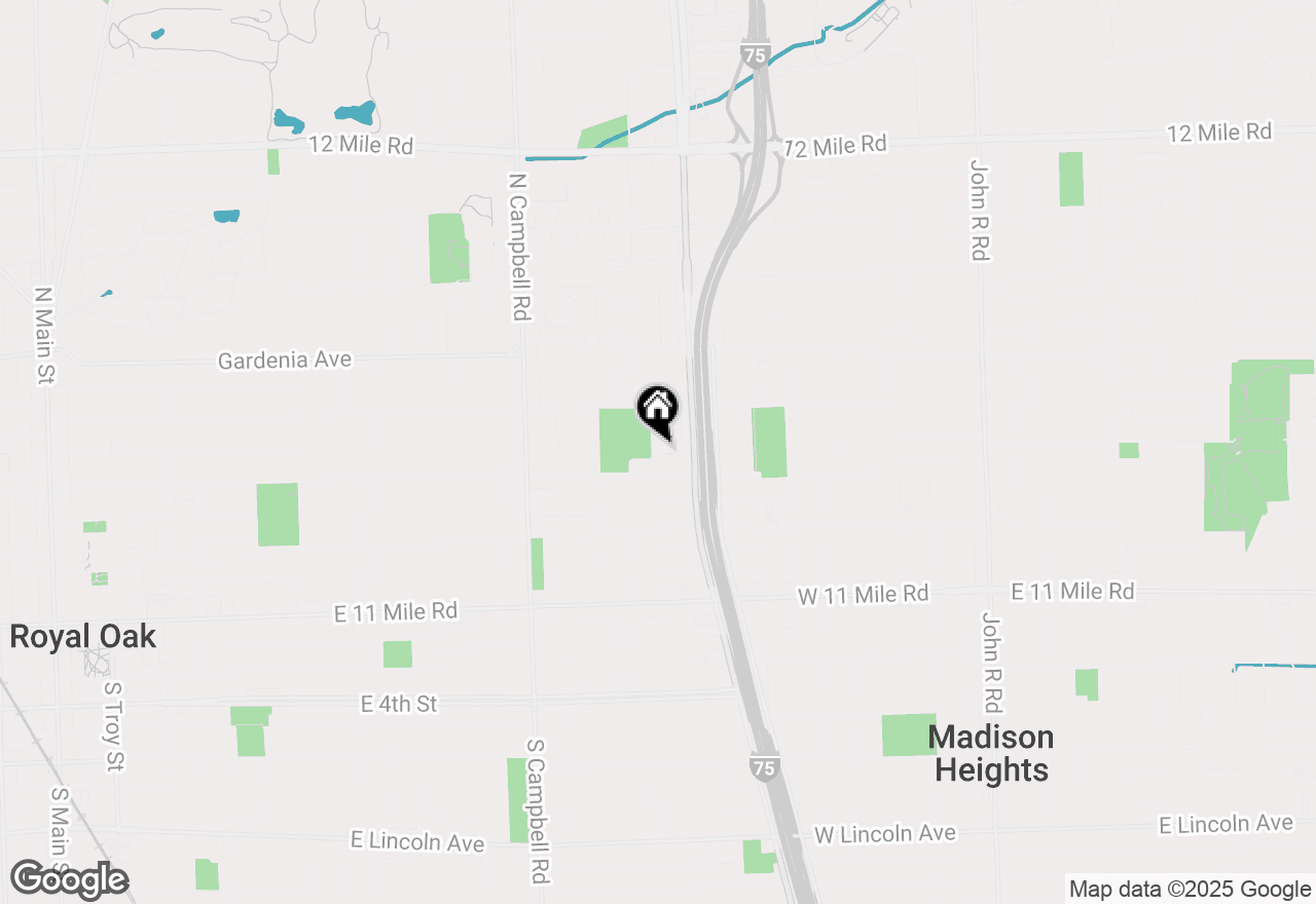 Map of 627 Symes Avenue, Royal Oak, MI 48067