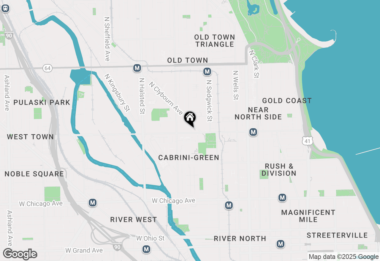 Map of 500 W Division Street #1, Chicago, IL 60610