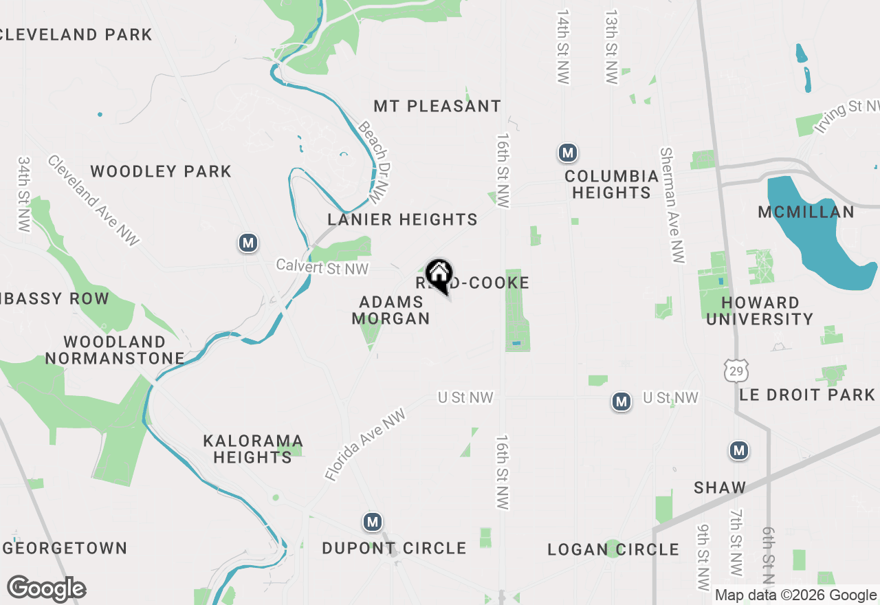 Map of 2432 Ontario Road Nw #1, Washington, DC 20009