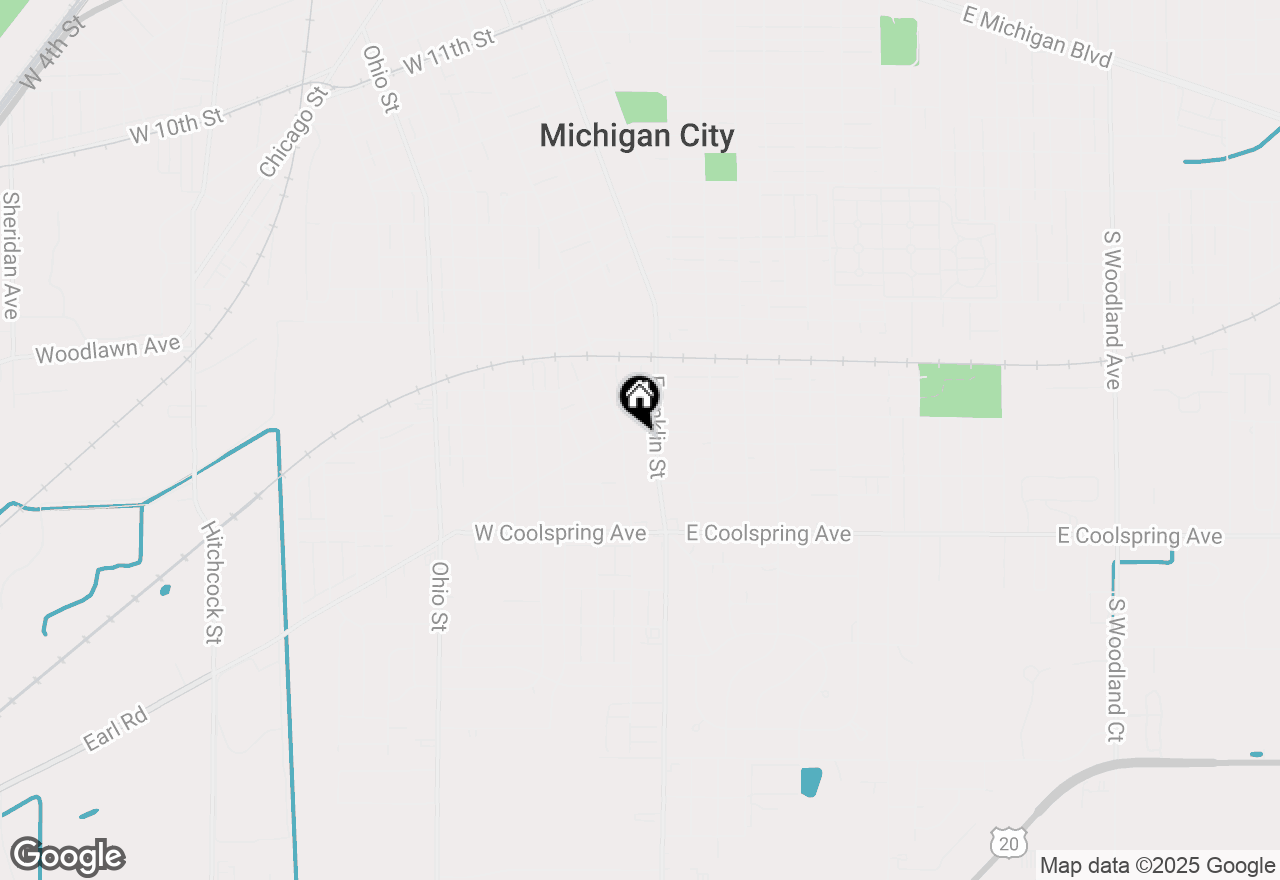 Map of 106 Earl Road, Michigan City, IN 46360