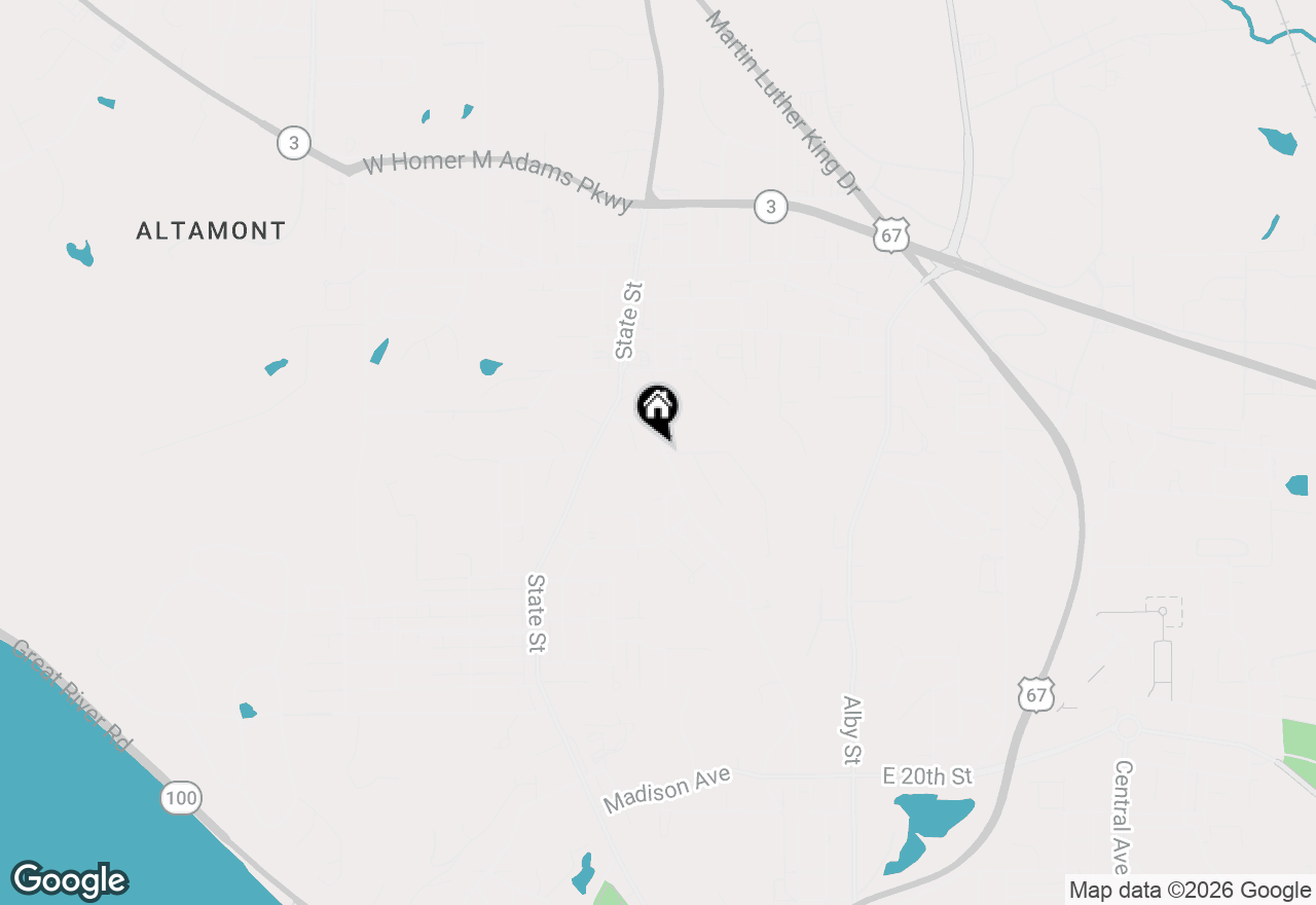 Map of 3302 Belle Street, Alton, IL 62002