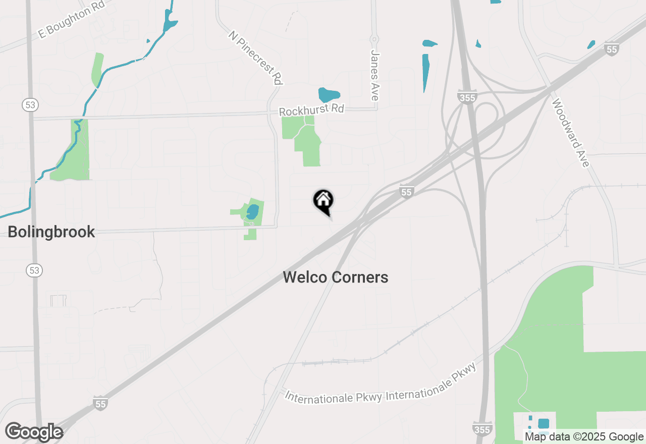 Map of 536 E Briarcliff Road, Bolingbrook, IL 60440