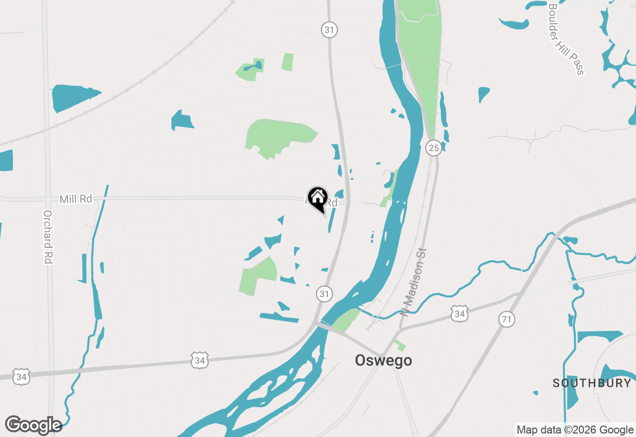 Map of 123 Fox Chase Drive S, Oswego, IL 60543