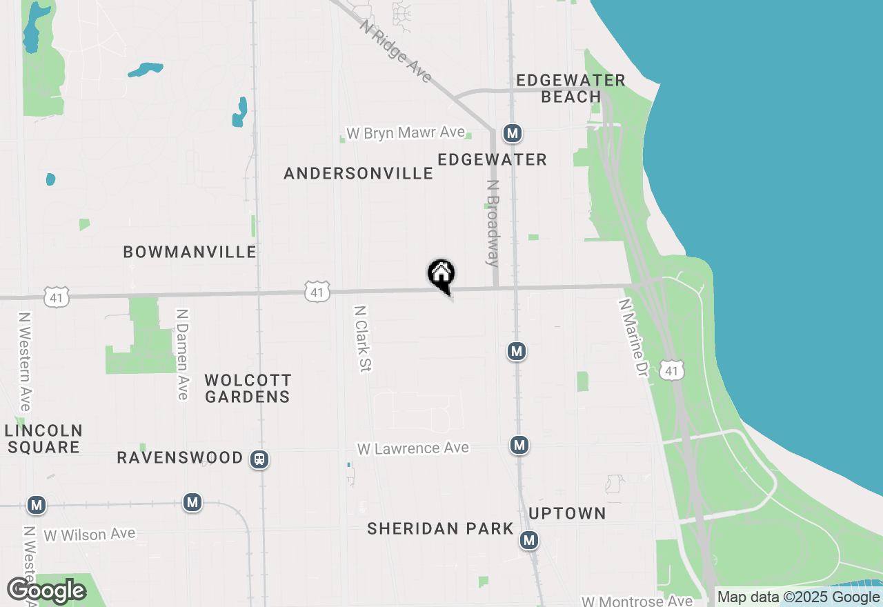 Map of 1322 W Winona Street #1N, Chicago, IL 60640