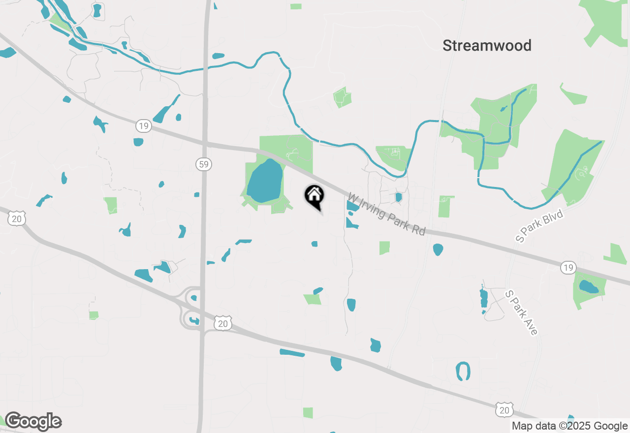 Map of 36 Evergreen Drive, Streamwood, IL 60107