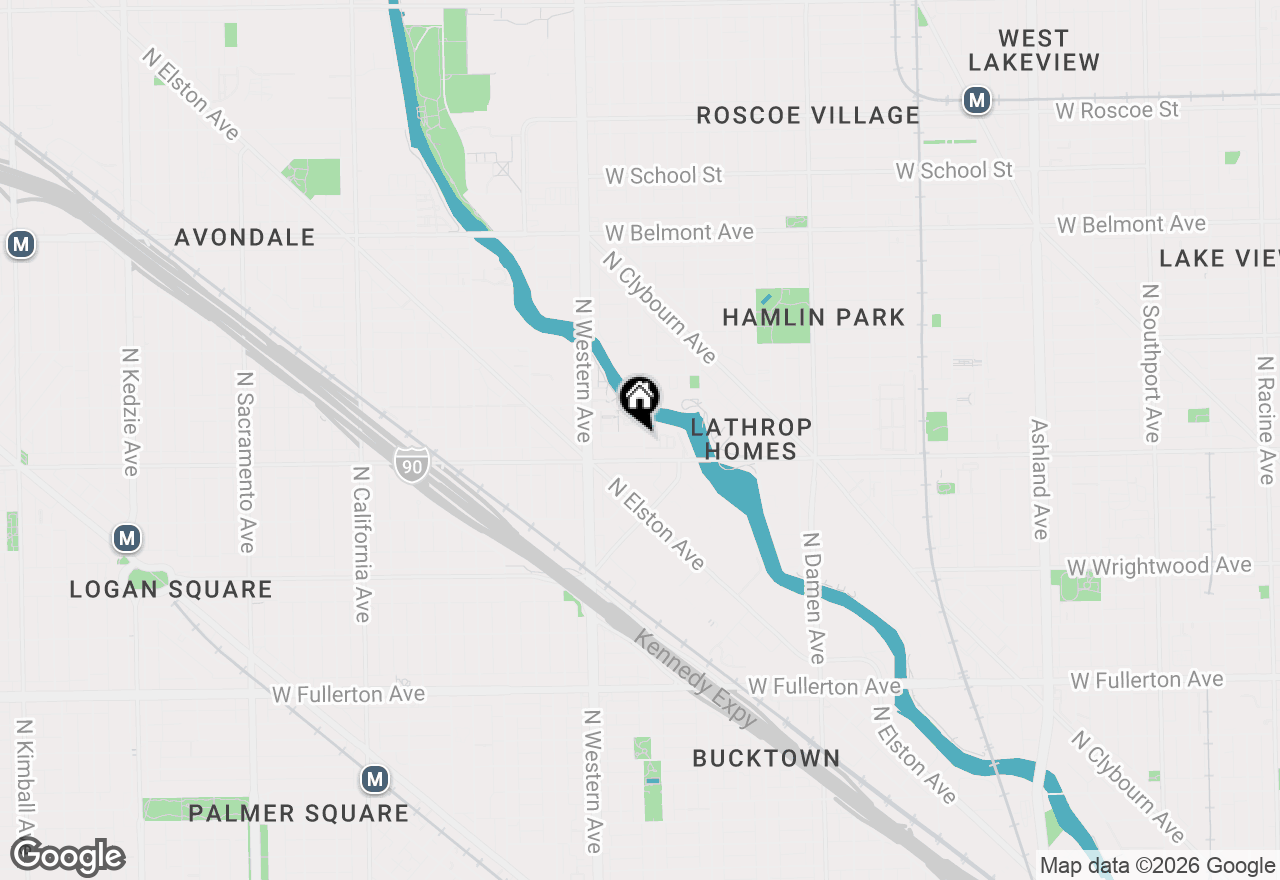 Map of 2301 W Wolfram Street #3, Chicago, IL 60618