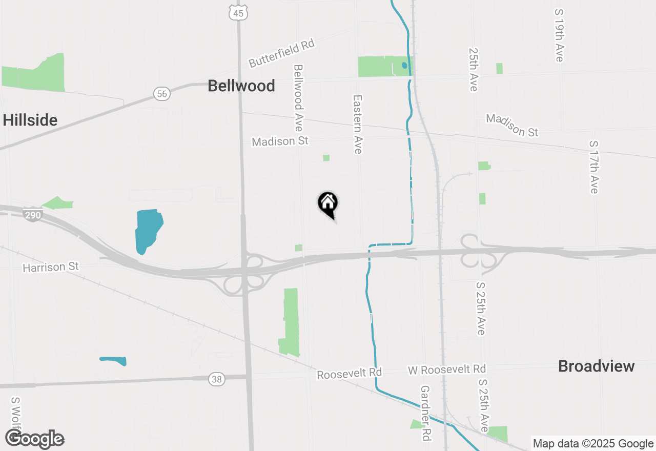 Map of 1046 Linden Avenue, Bellwood, IL 60104