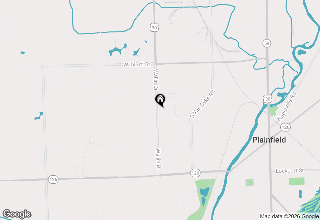 Map of 14606 Thomas Jefferson Drive, Plainfield, IL 60544