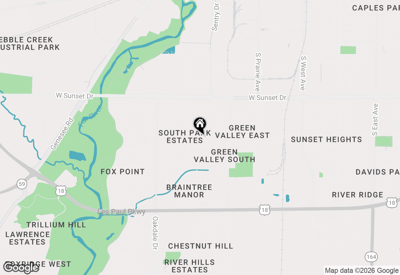 Map of 1705 Chapman Dr, Waukesha, WI 53189