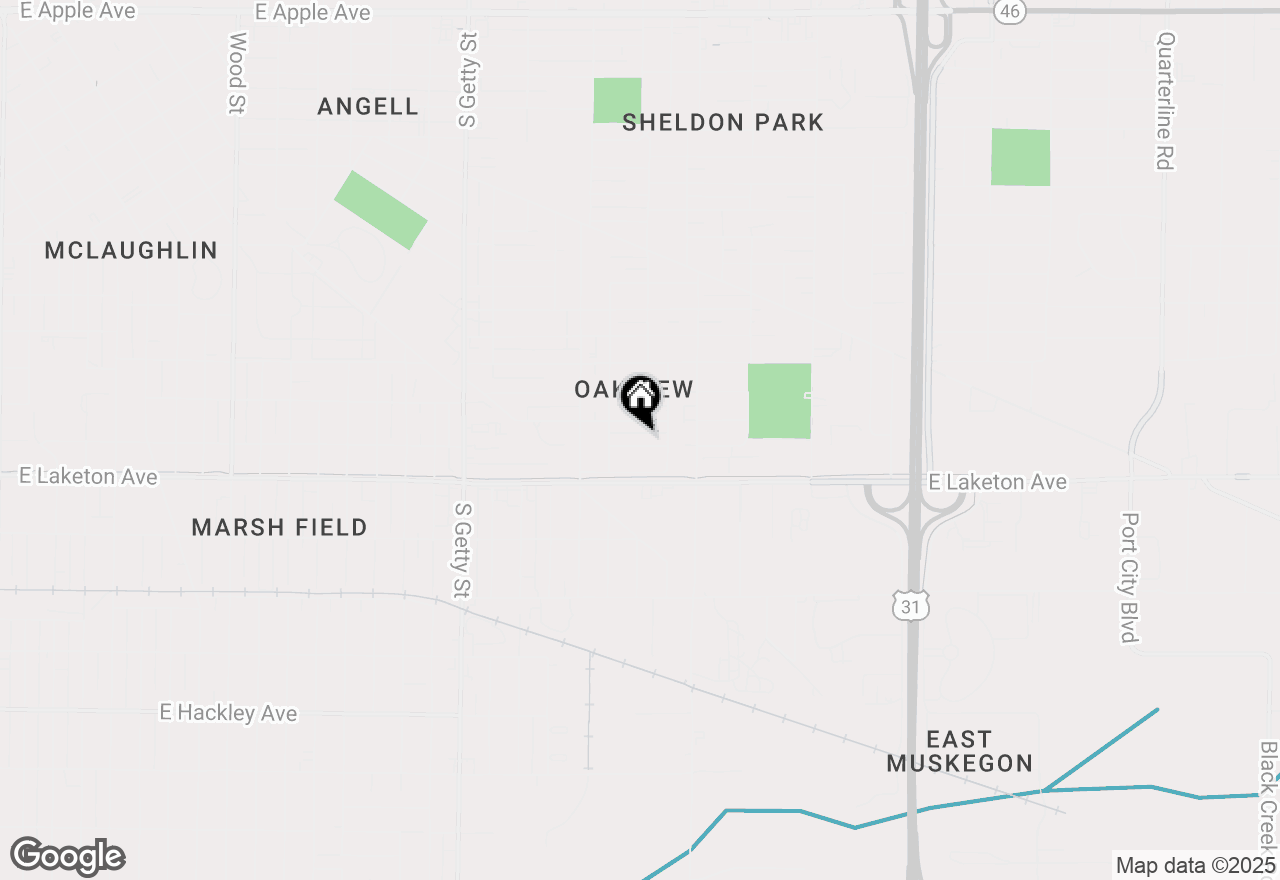 Map of 1104 E Larch Avenue, Muskegon, MI 49442