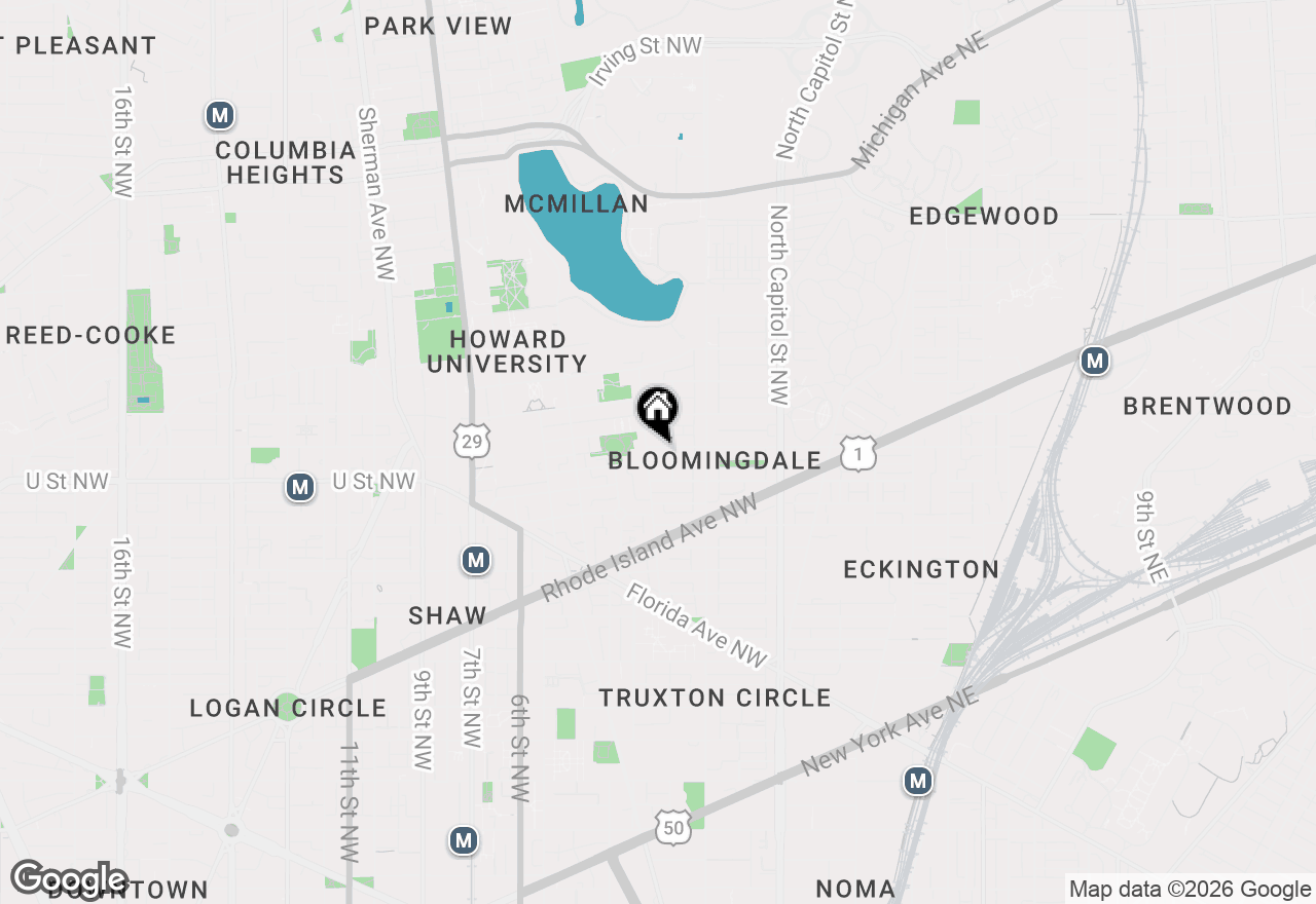 Map of 150 V Street Nw #V204, Washington, DC 20001