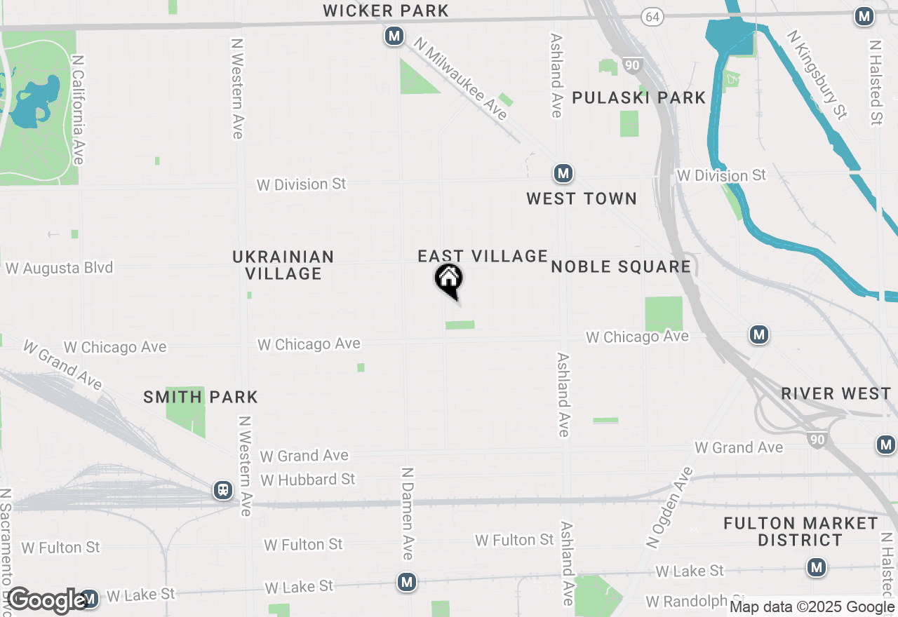 Map of 851 N Wolcott Avenue #1, Chicago, IL 60622