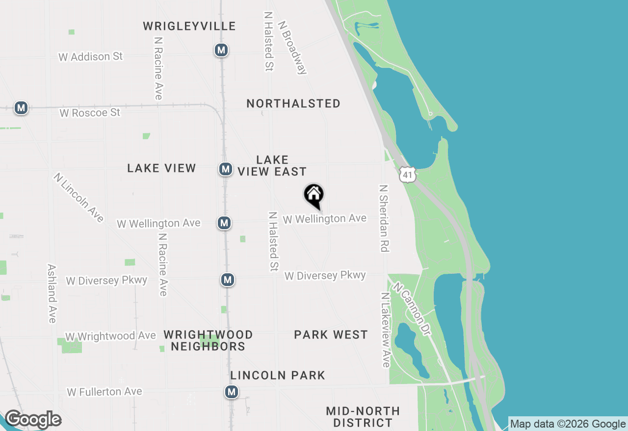 Map of 630 W Wellington Avenue #1E, Chicago, IL 60657