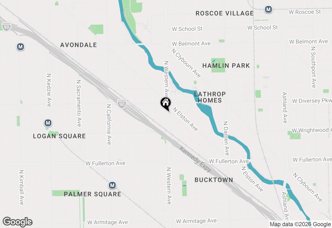 Map of 2712 N Western Avenue, Chicago, IL 60647