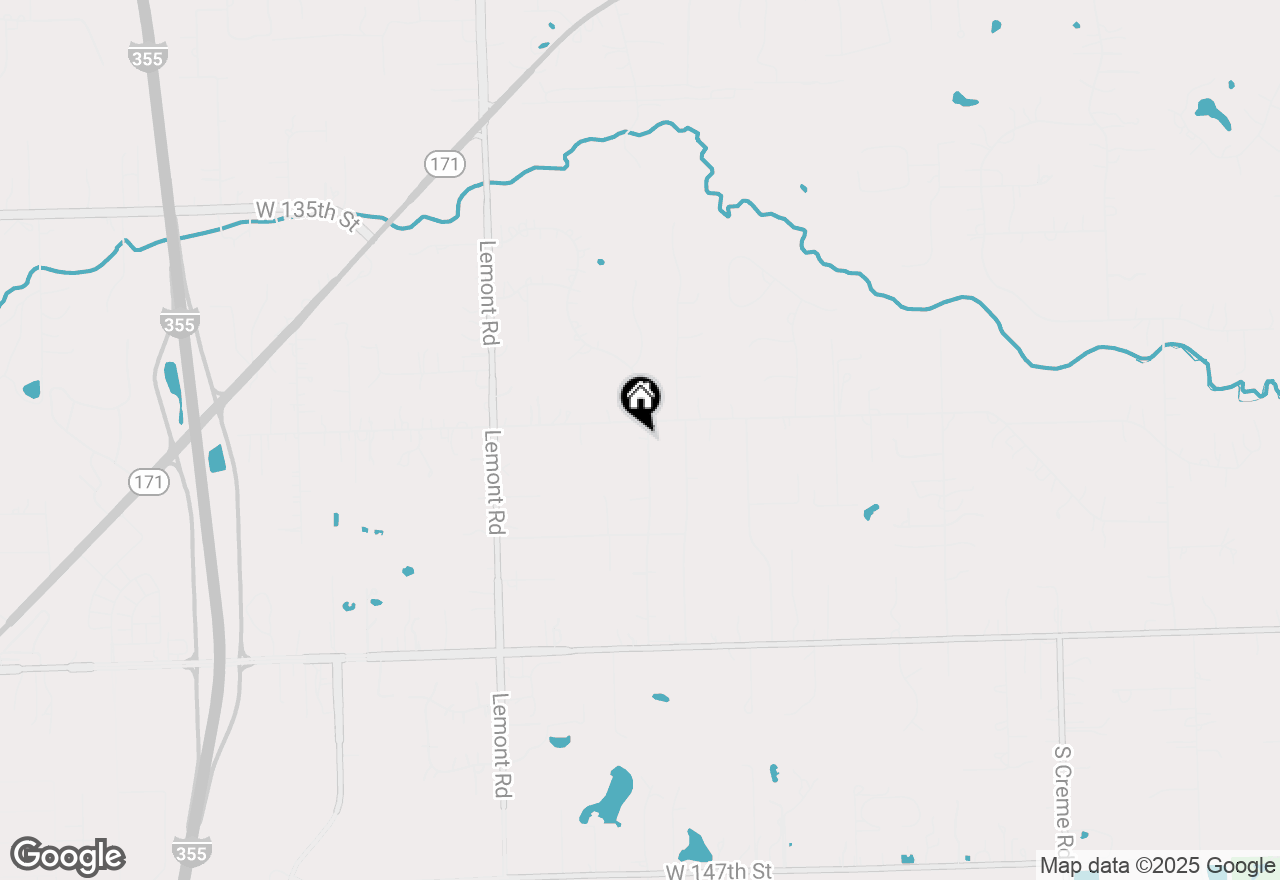 Map of 13920 Oak Street, Homer Glen, IL 60491