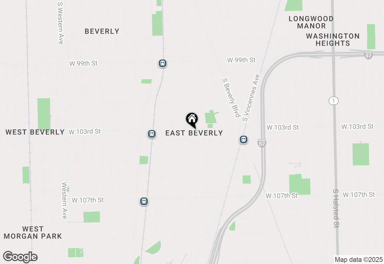 Map of 1631 W 103rd Street #B1, Chicago, IL 60643