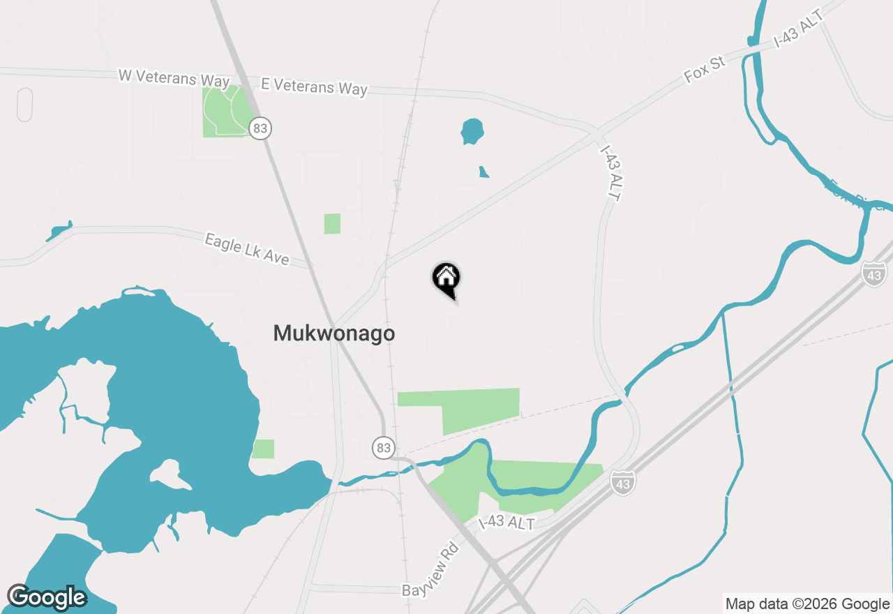 Map of 364 Plank Rd, Mukwonago, WI 53149