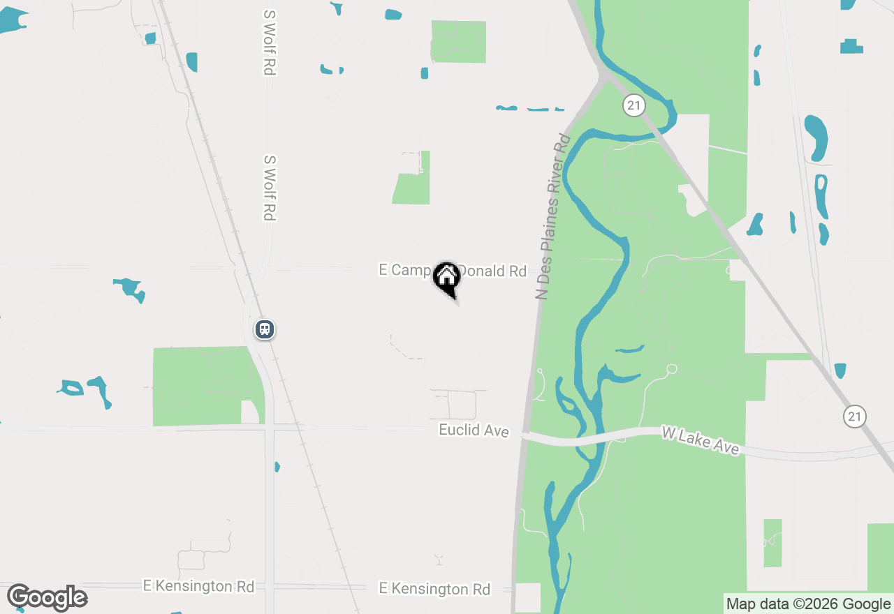 Map of 1413 N Burning Bush Lane, Mount Prospect, IL 60056
