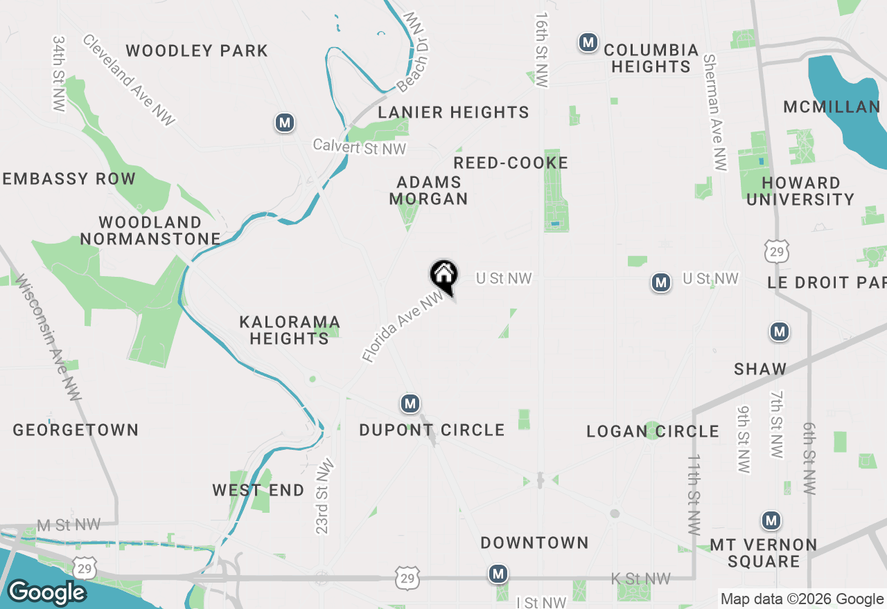 Map of 1821 T Street Nw, Washington, DC 20009