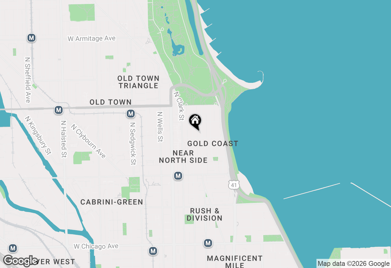 Map of 1415 N Dearborn Street #21A, Chicago, IL 60610