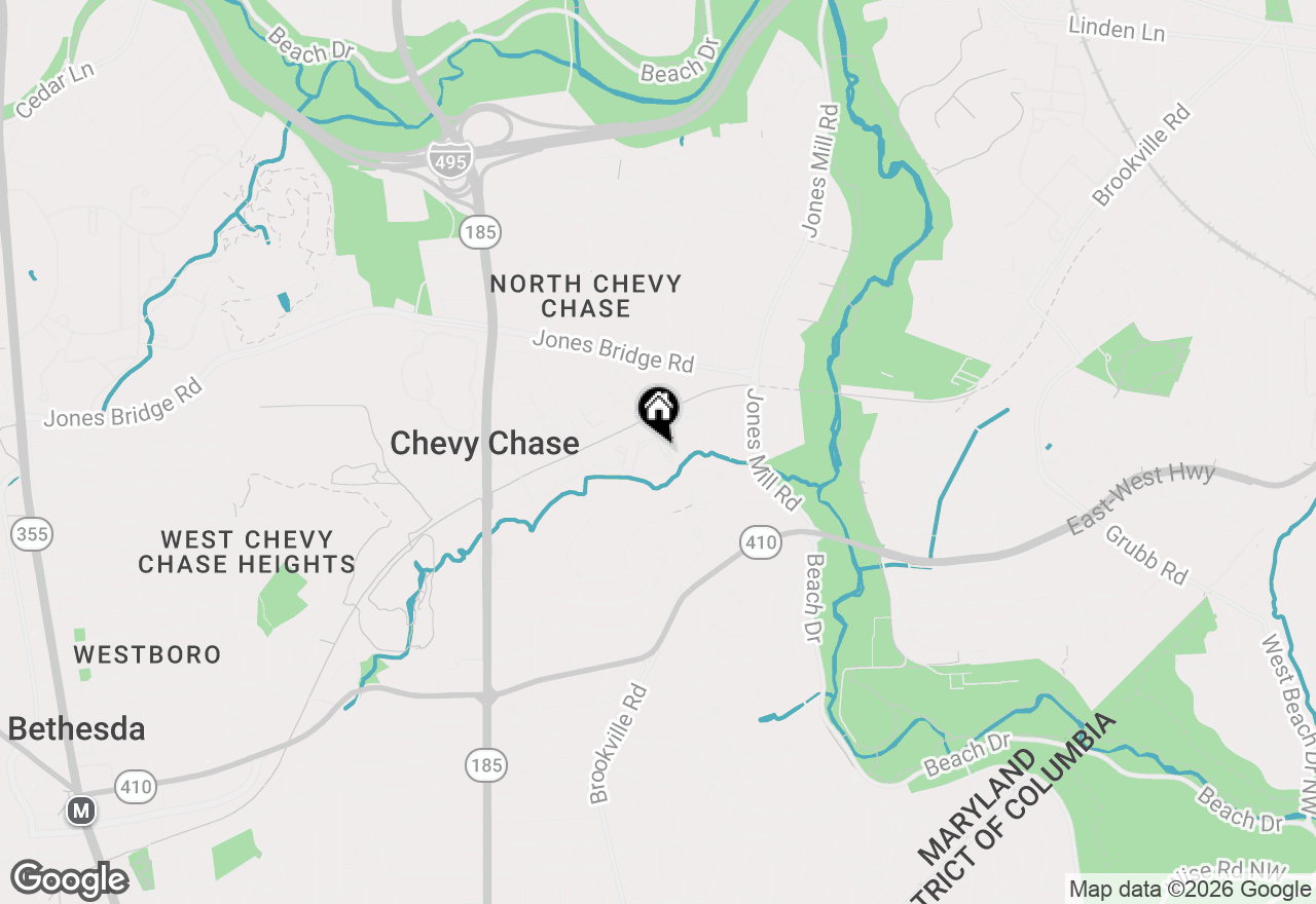 Map of 3512 Hamlet Place, Chevy Chase, MD 20815