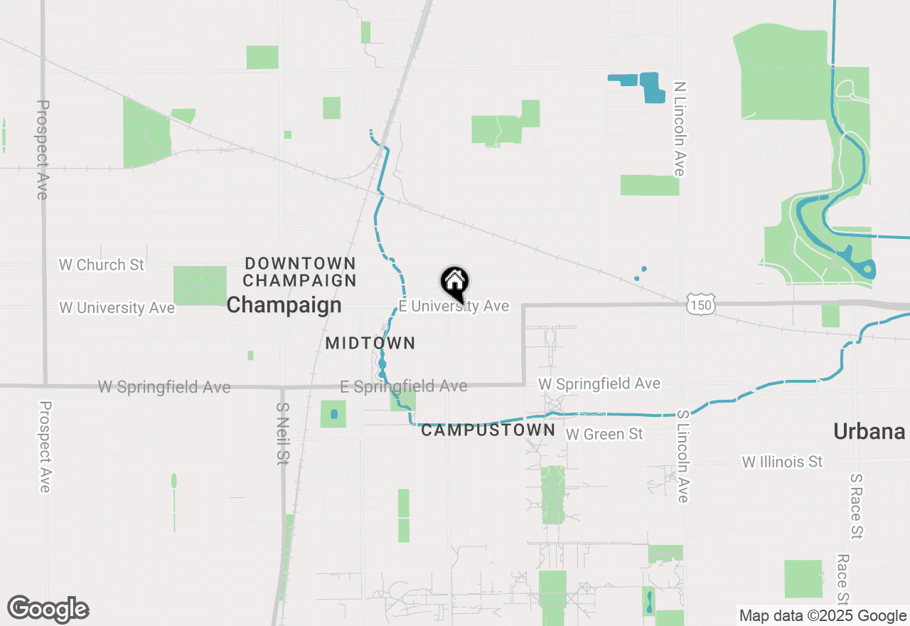 Map of 401 E University Avenue, Champaign, IL 61820