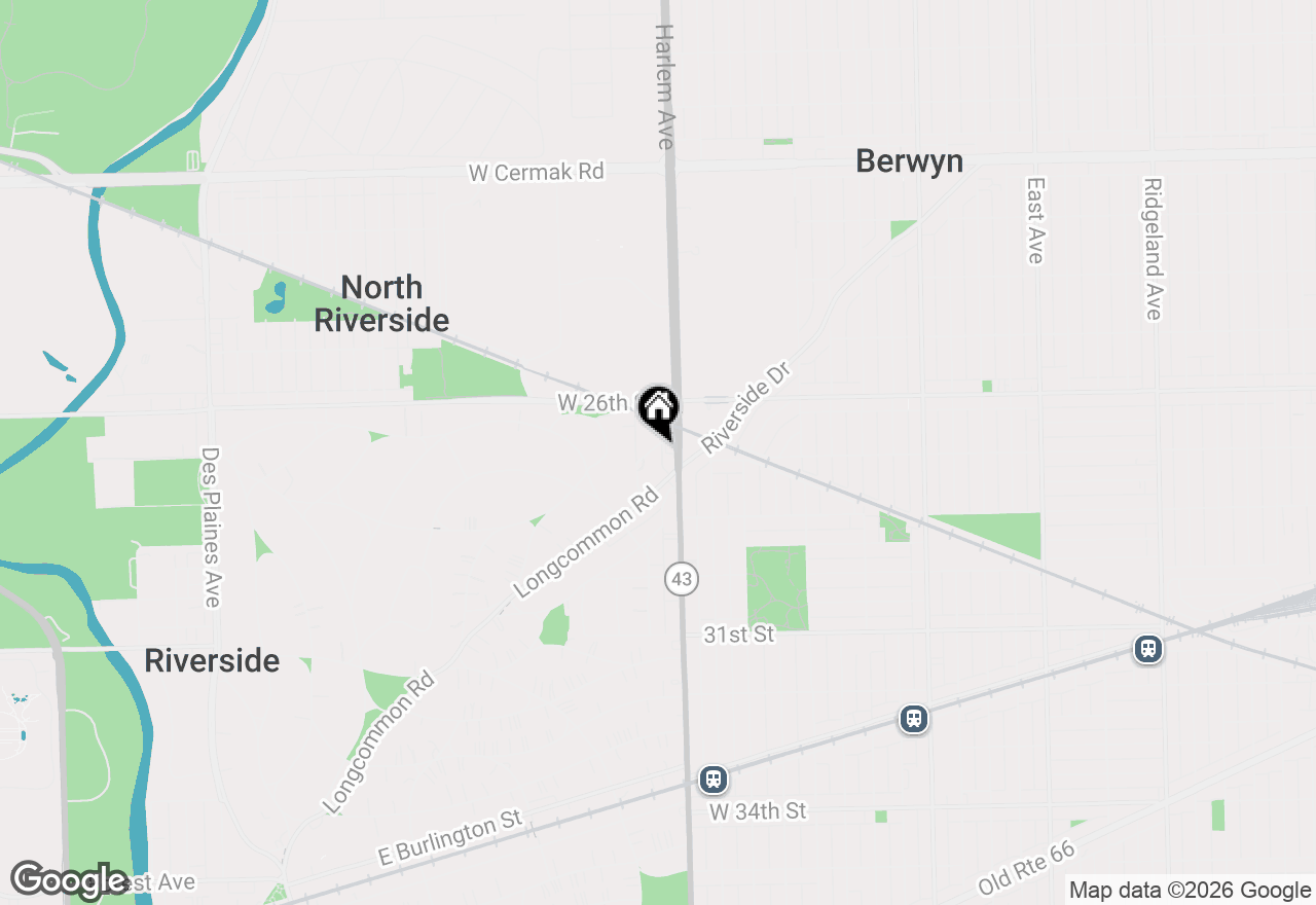 Map of 525 Berkeley Road, Riverside, IL 60546