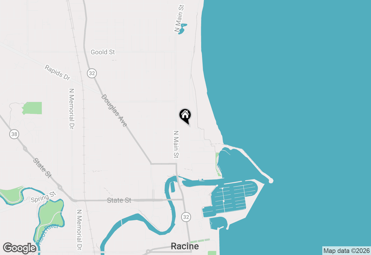 Map of 1503 Chatham St, Racine, WI 53402