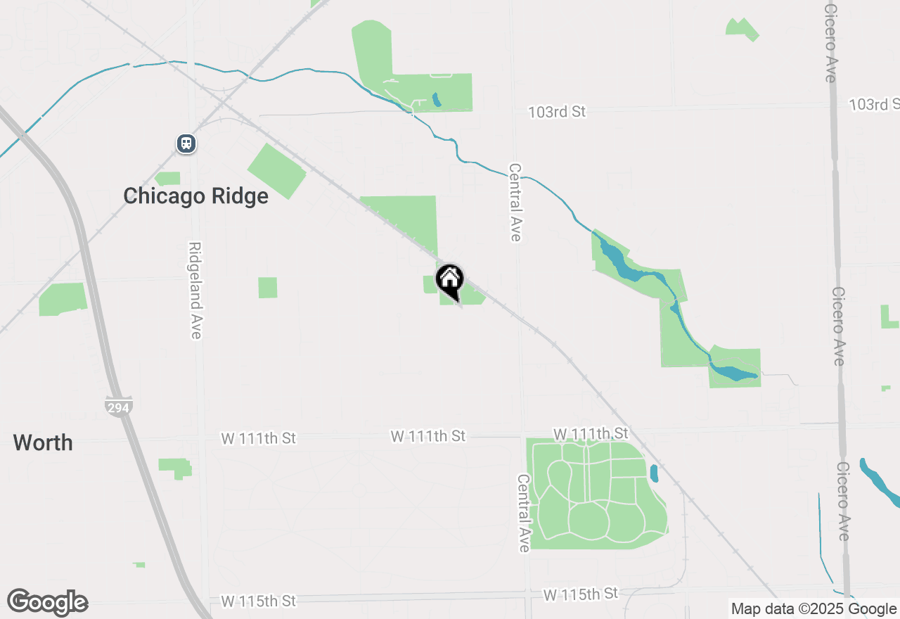 Map of 5740 W 108th Street #1B, Chicago Ridge, IL 60415