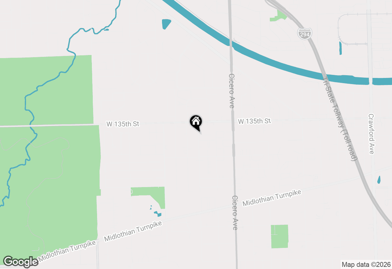 Map of 13528 Lavergne Avenue, Crestwood, IL 60418
