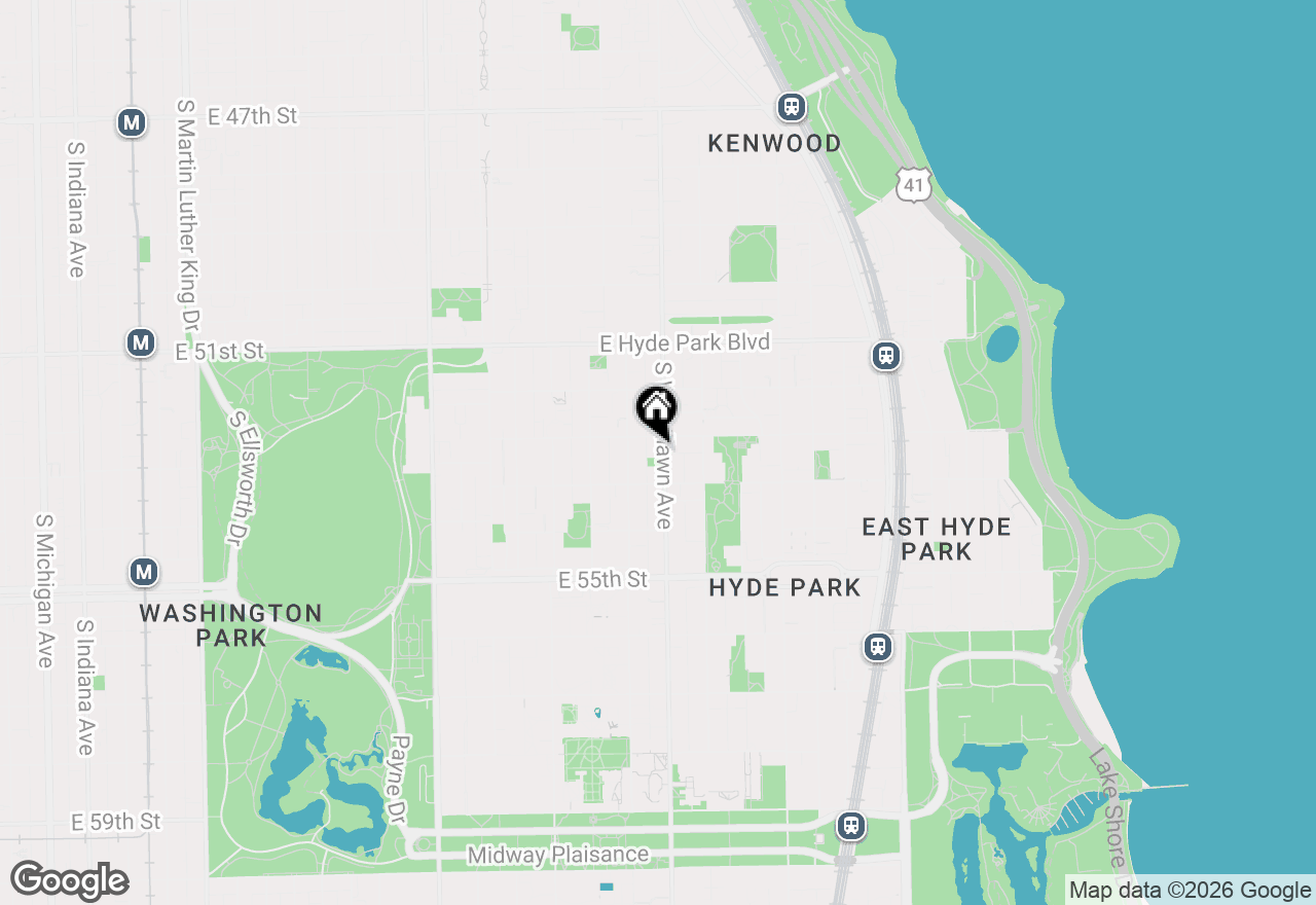 Map of 5312 S Woodlawn Avenue #3, Chicago, IL 60615