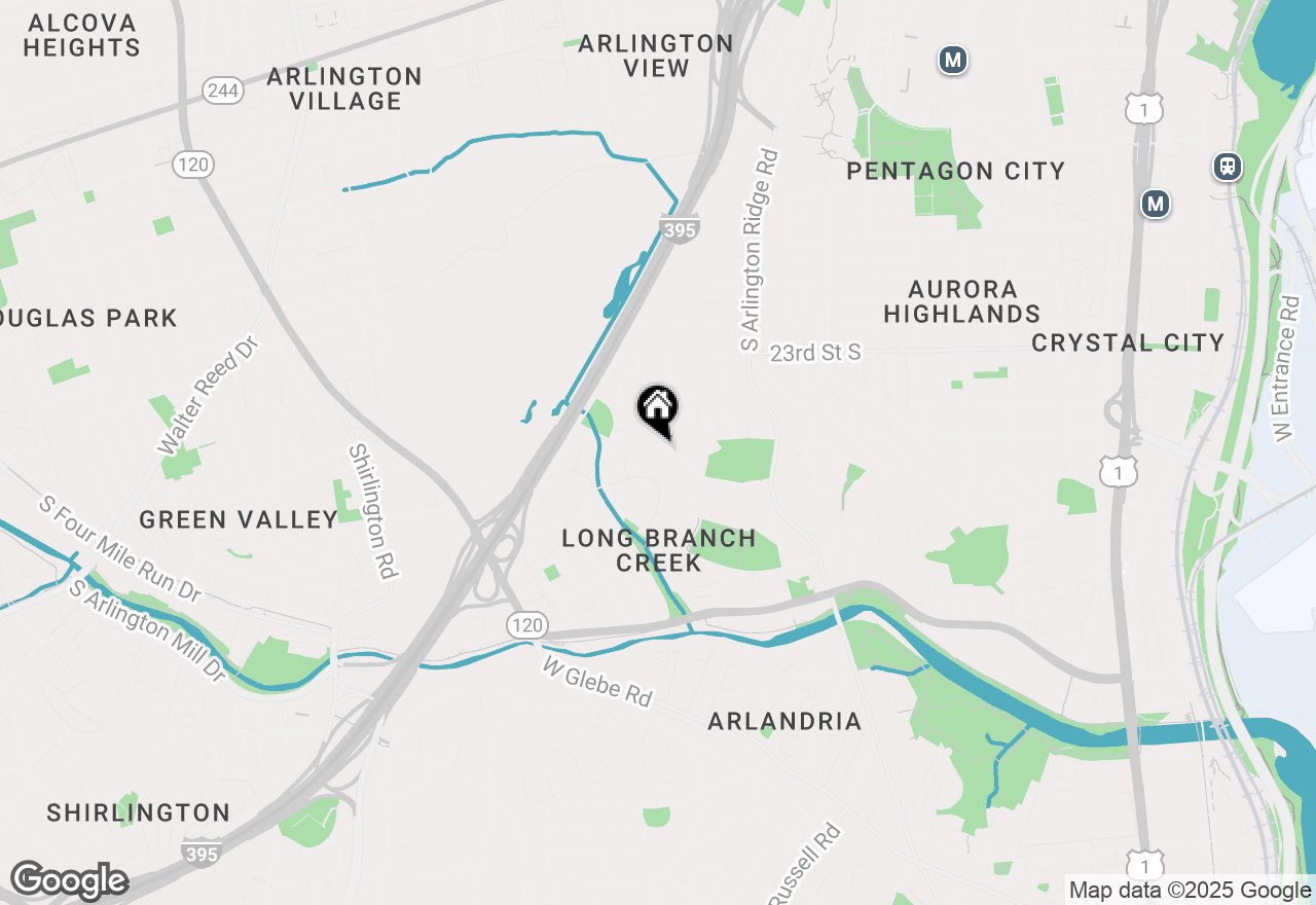 Map of 2424 S Queen Street, Arlington, VA 22202