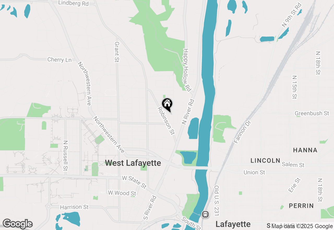 Map of 212 Oak Lane, West Lafayette, IN 47906