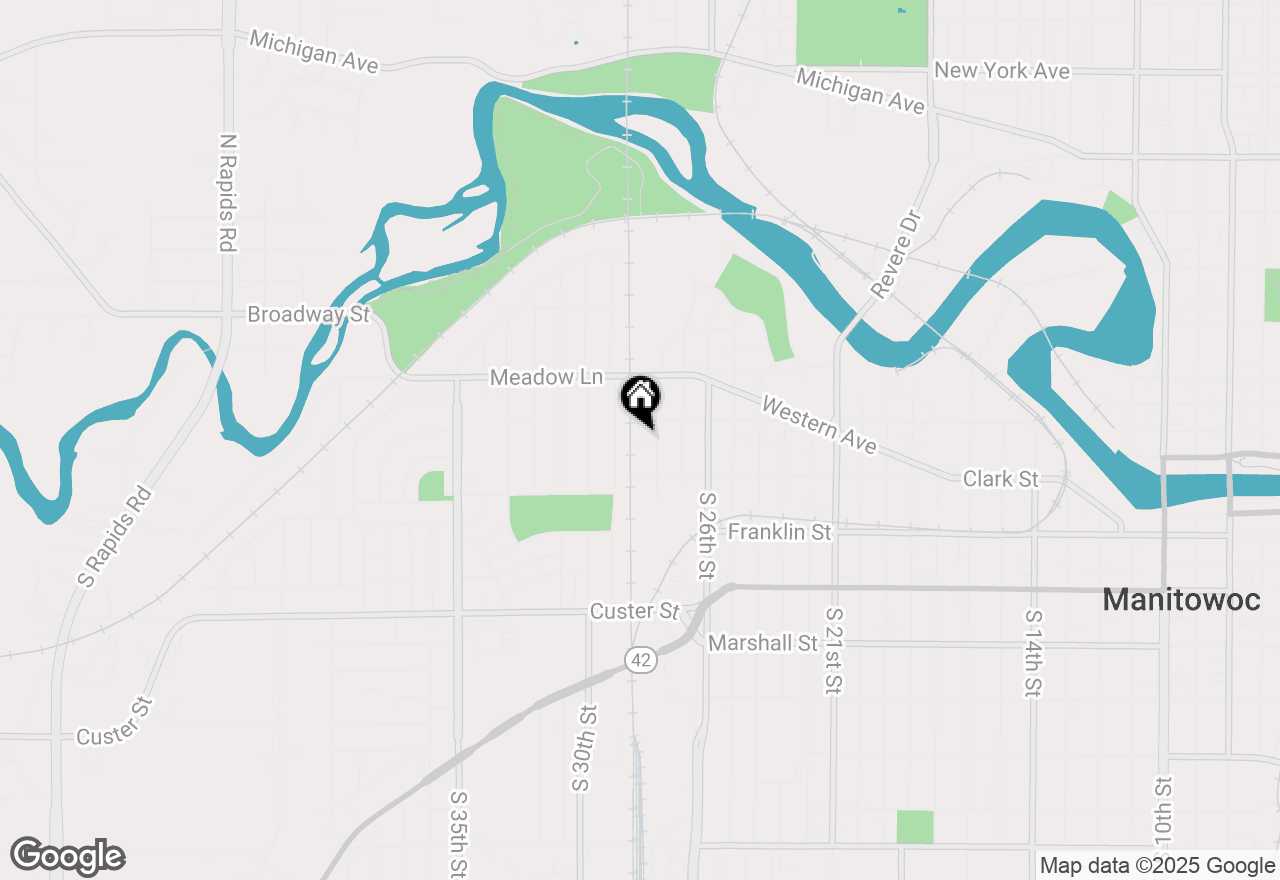Map of 2814 Harding Pl, Manitowoc, WI 54220