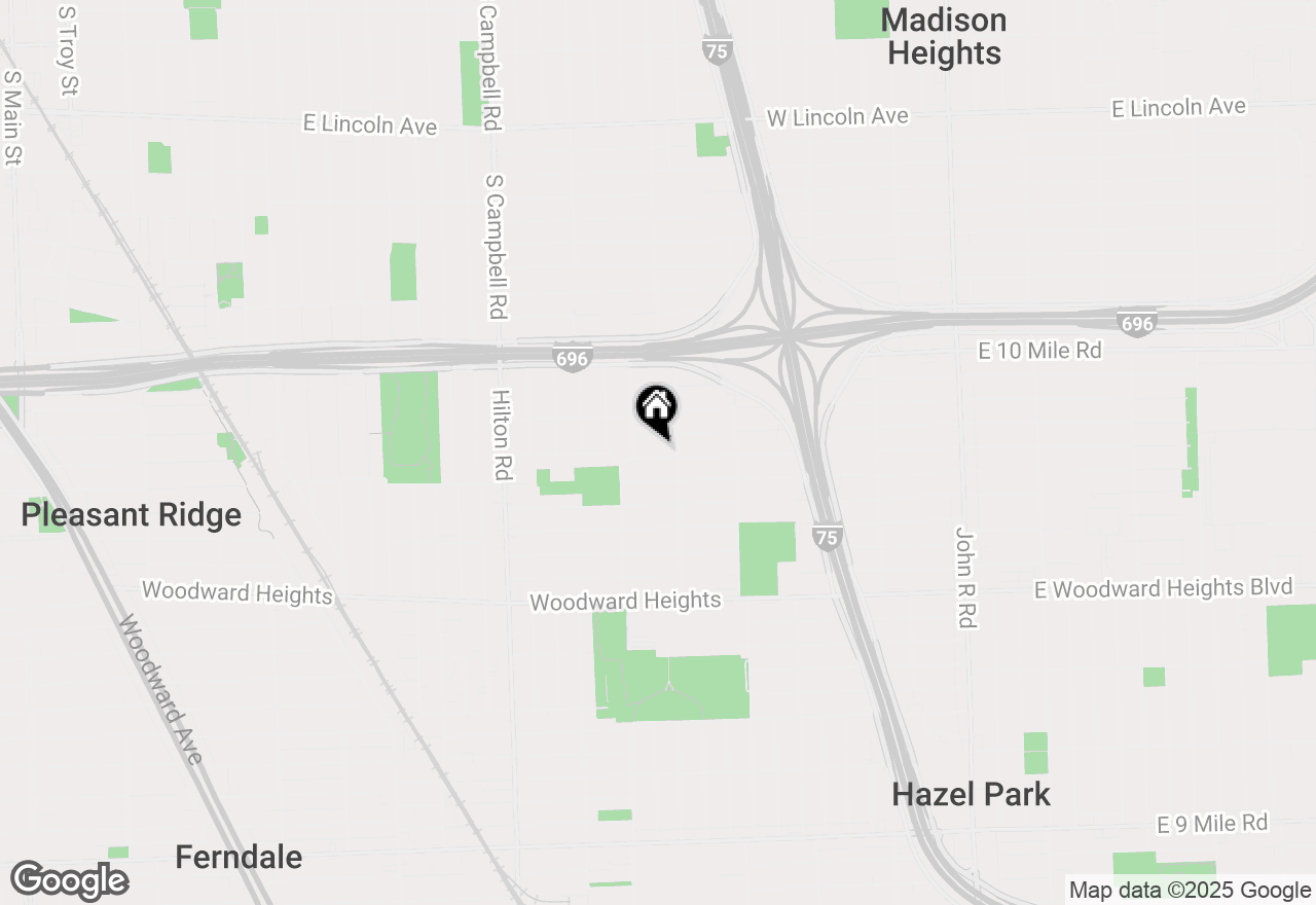 Map of 2207 Shevlin Street, Ferndale, MI 48220