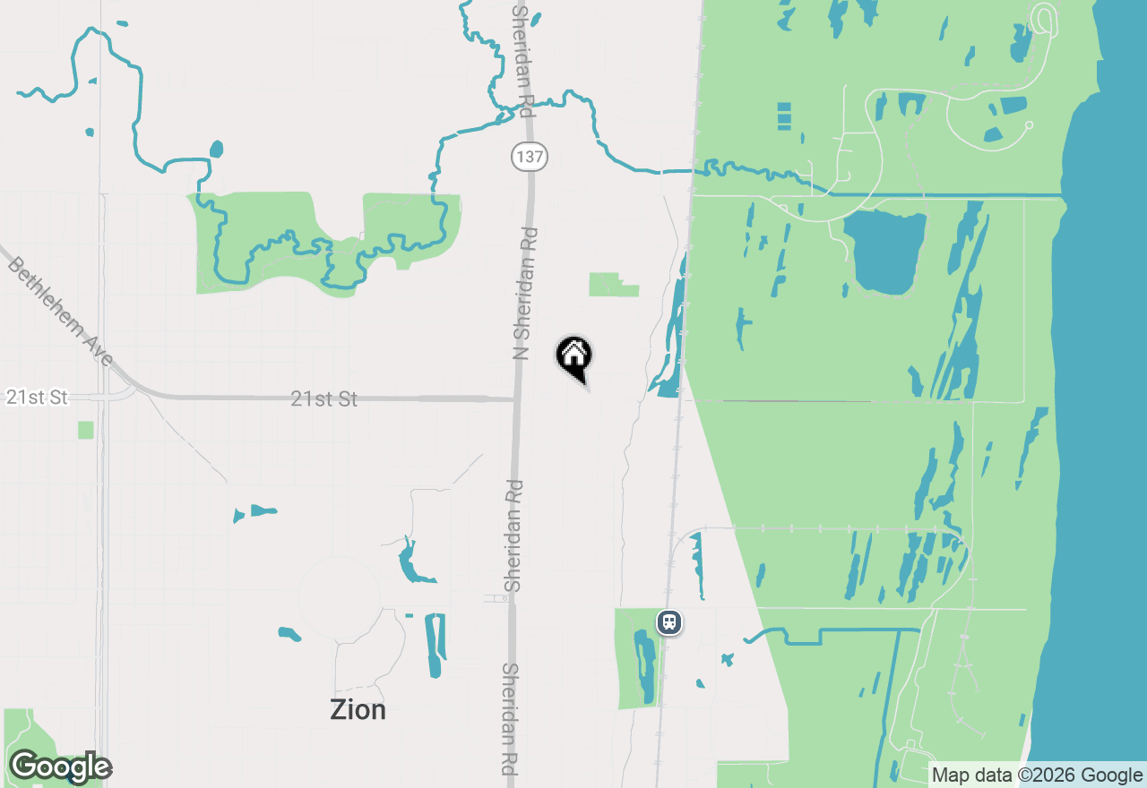 Map of 1004 21st Street, Zion, IL 60099