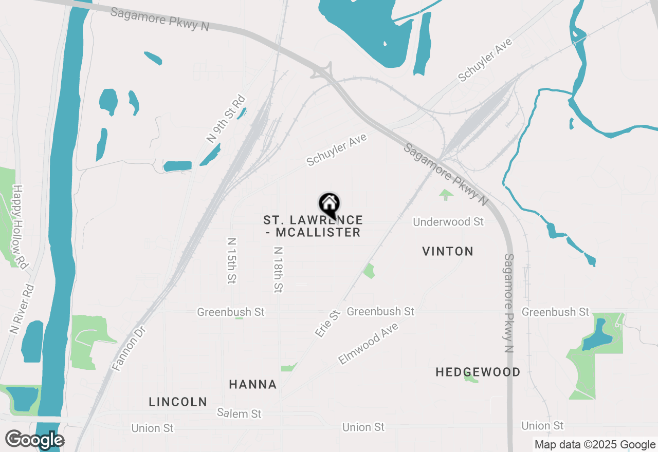 Map of 2025 Underwood Street, Lafayette, IN 47904