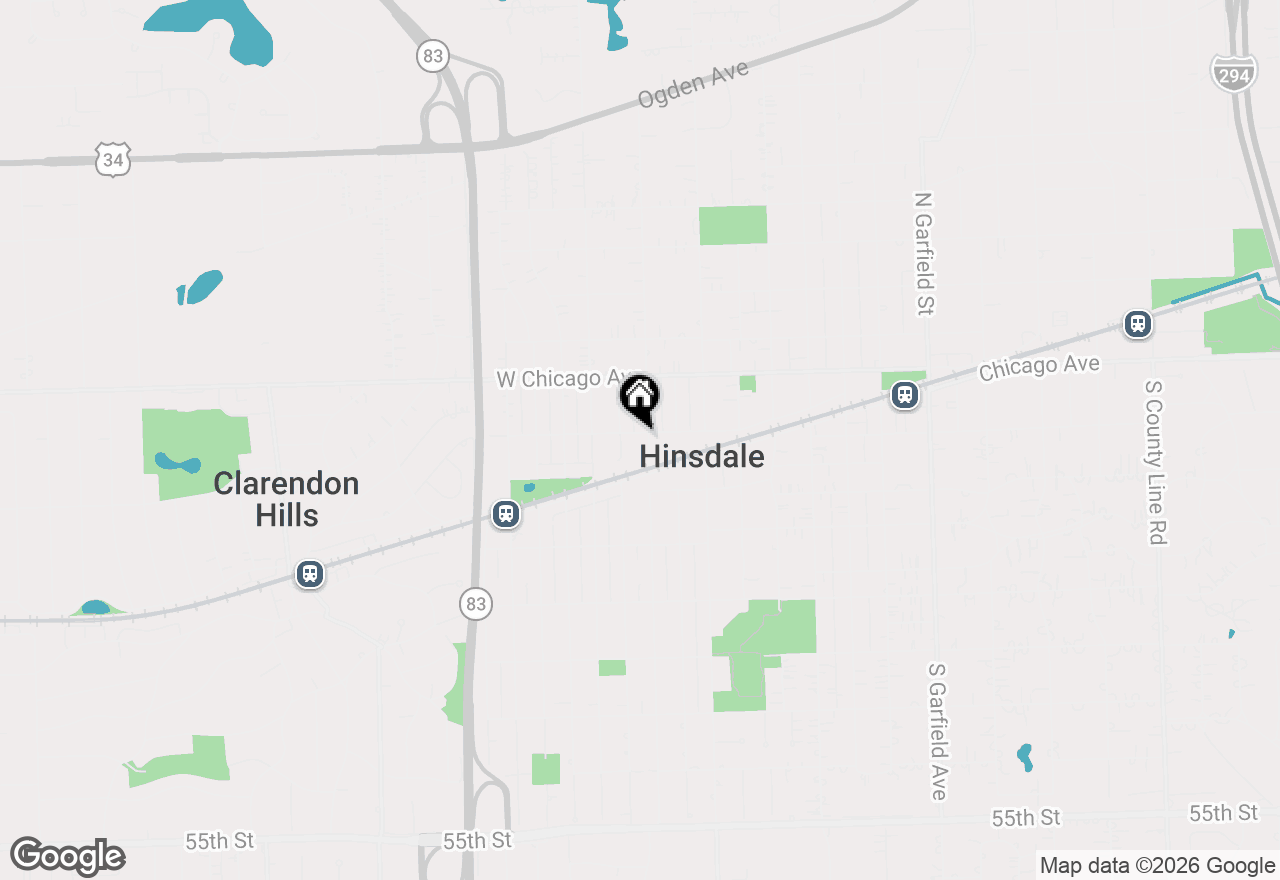 Map of 104 S Monroe Street, Hinsdale, IL 60521