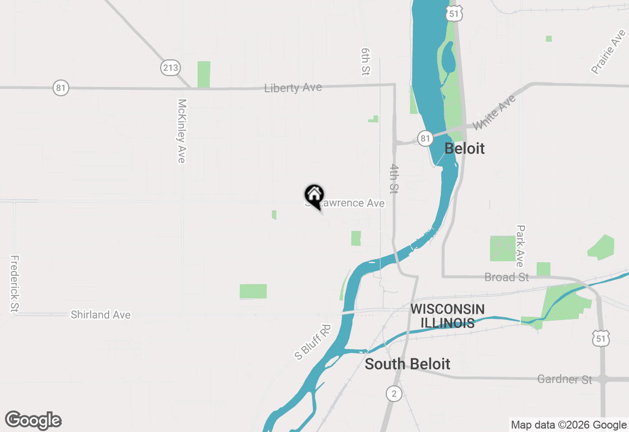 Map of 514 Locust Street, Beloit, WI 53511