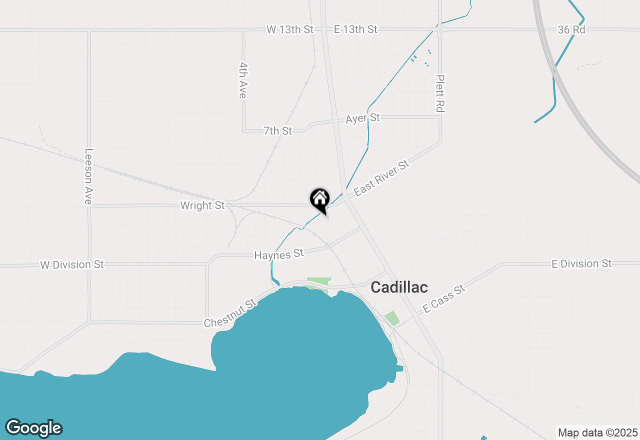 Map of 645 N Lake Street, Cadillac, MI 49601