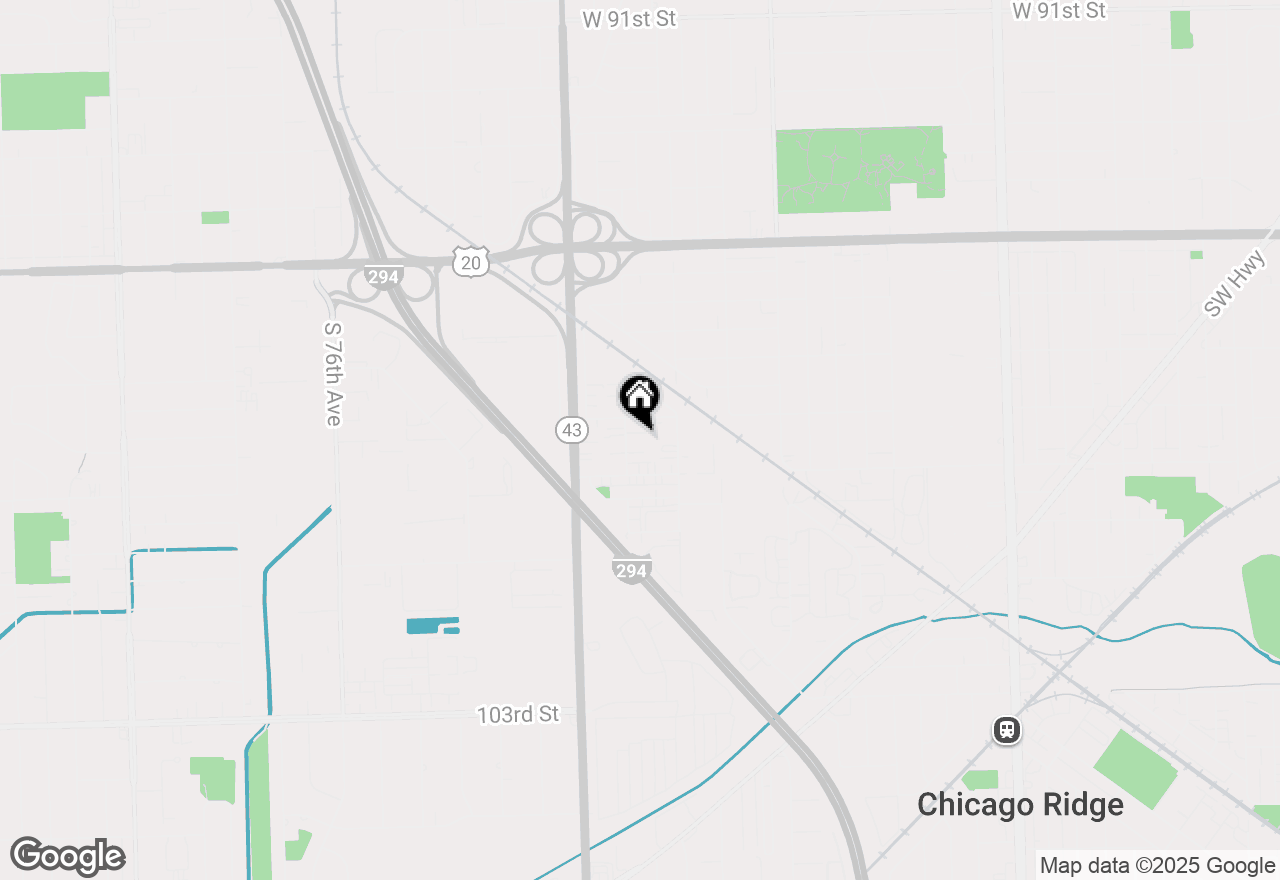 Map of 9815 Nottingham Avenue #201, Chicago Ridge, IL 60415