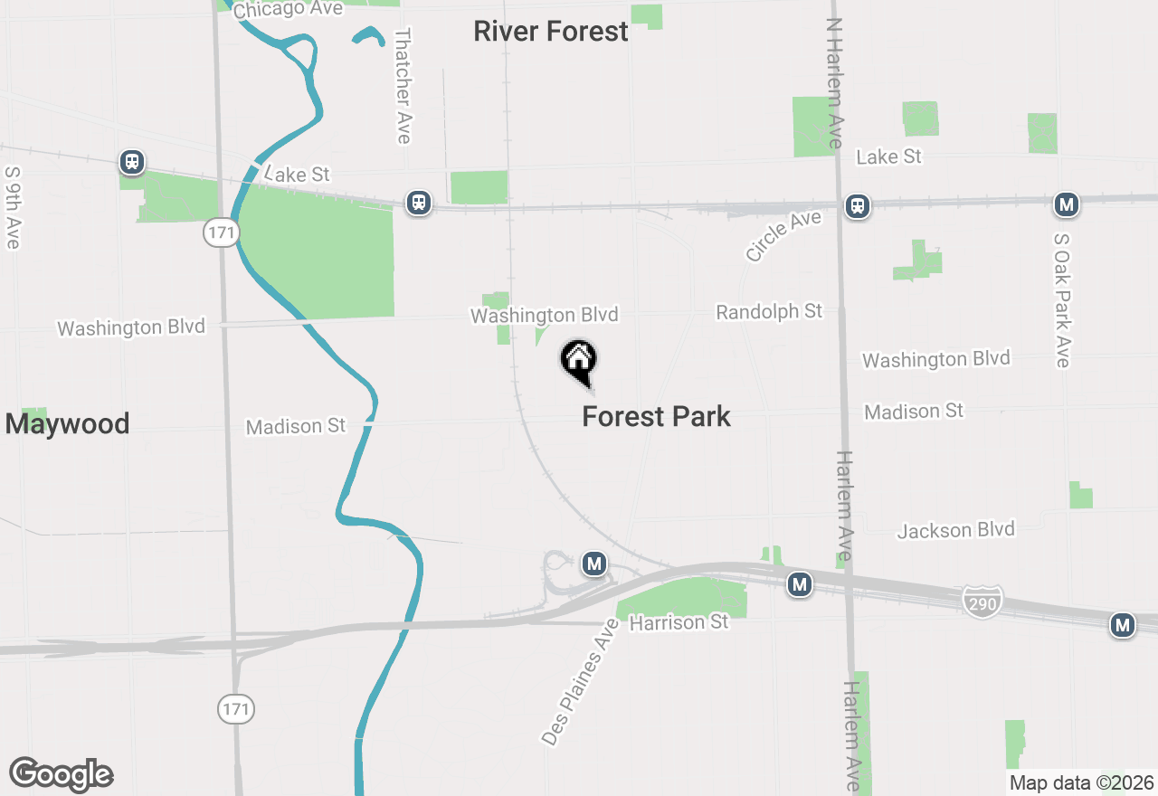 Map of 17 Franklin Avenue, River Forest, IL 60305
