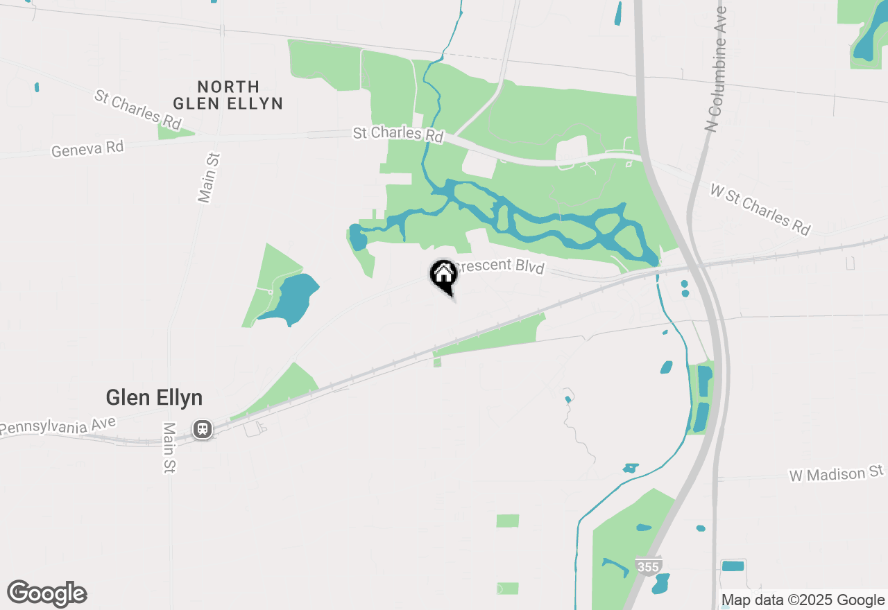 Map of 625 Midway Park, Glen Ellyn, IL 60137