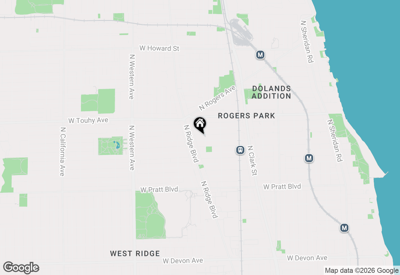 Map of 2018 W Greenleaf Avenue #1F, Chicago, IL 60645