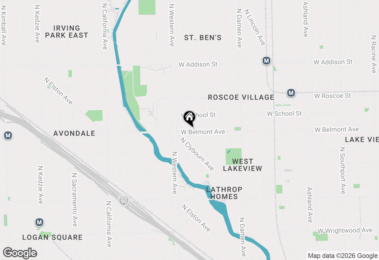 Map of 2302 W Belmont Avenue #4, Chicago, IL 60618