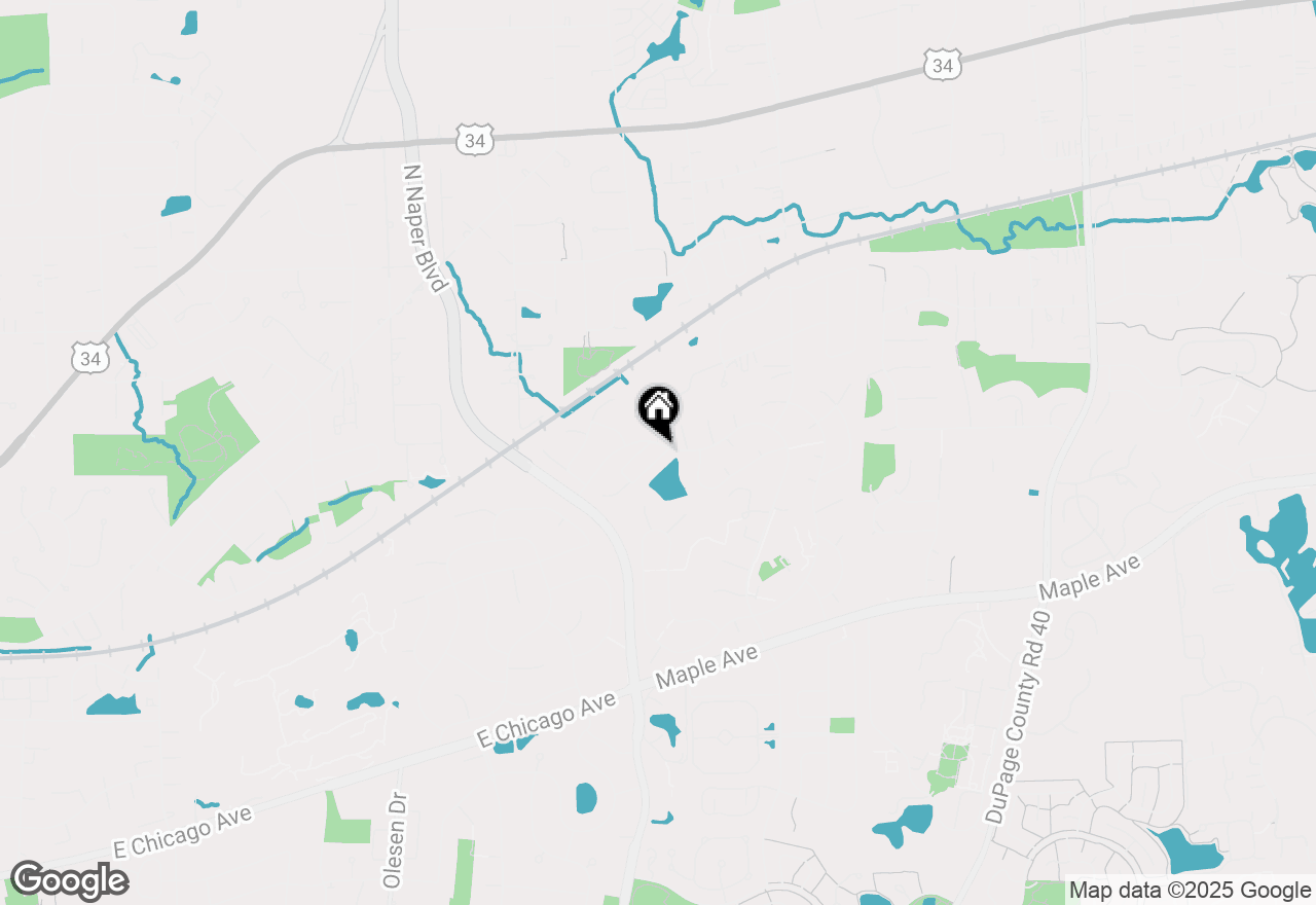 Map of 5S730 Malibu Lane, Naperville, IL 60540