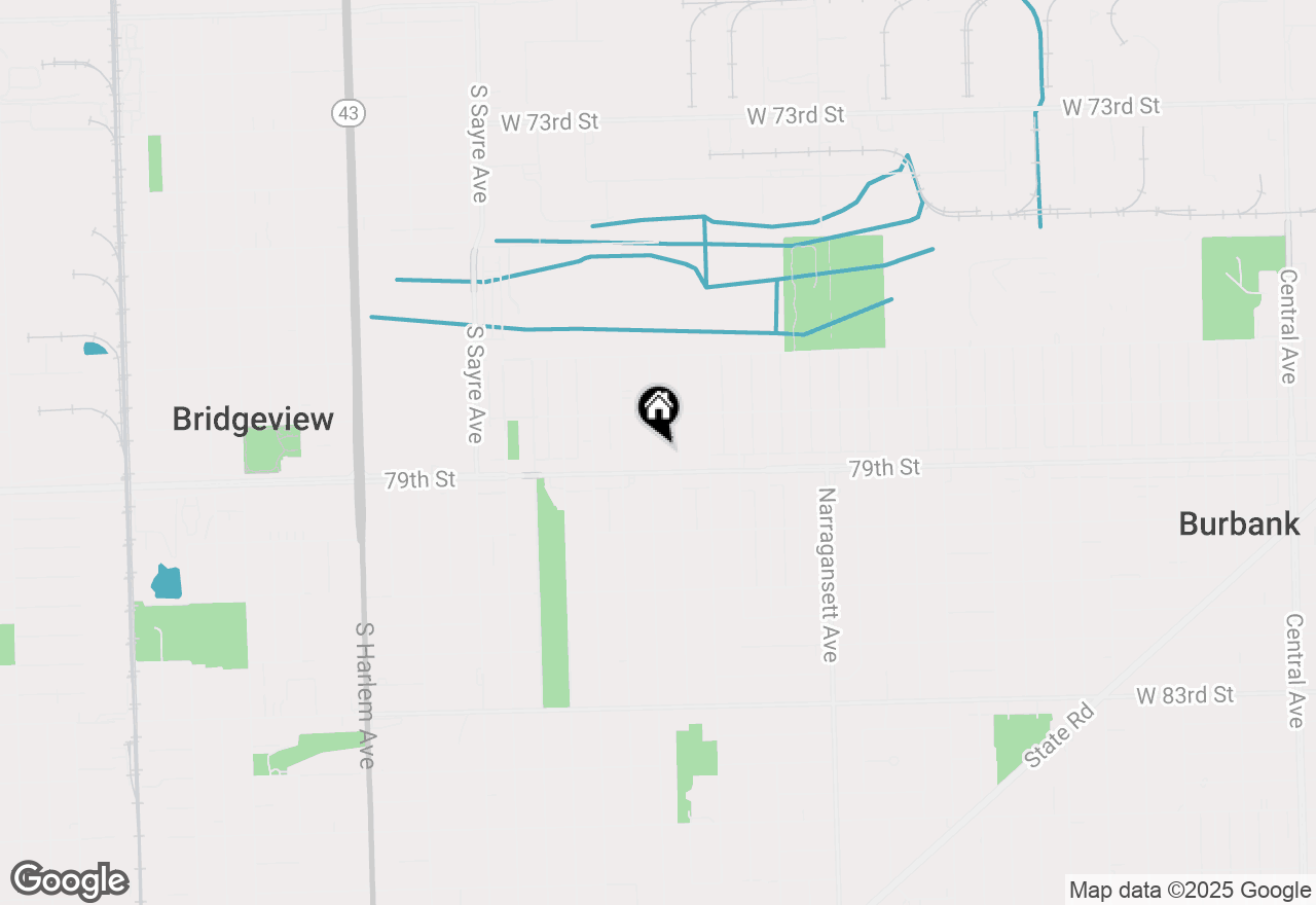 Map of 7841 Normandy Avenue, Burbank, IL 60459