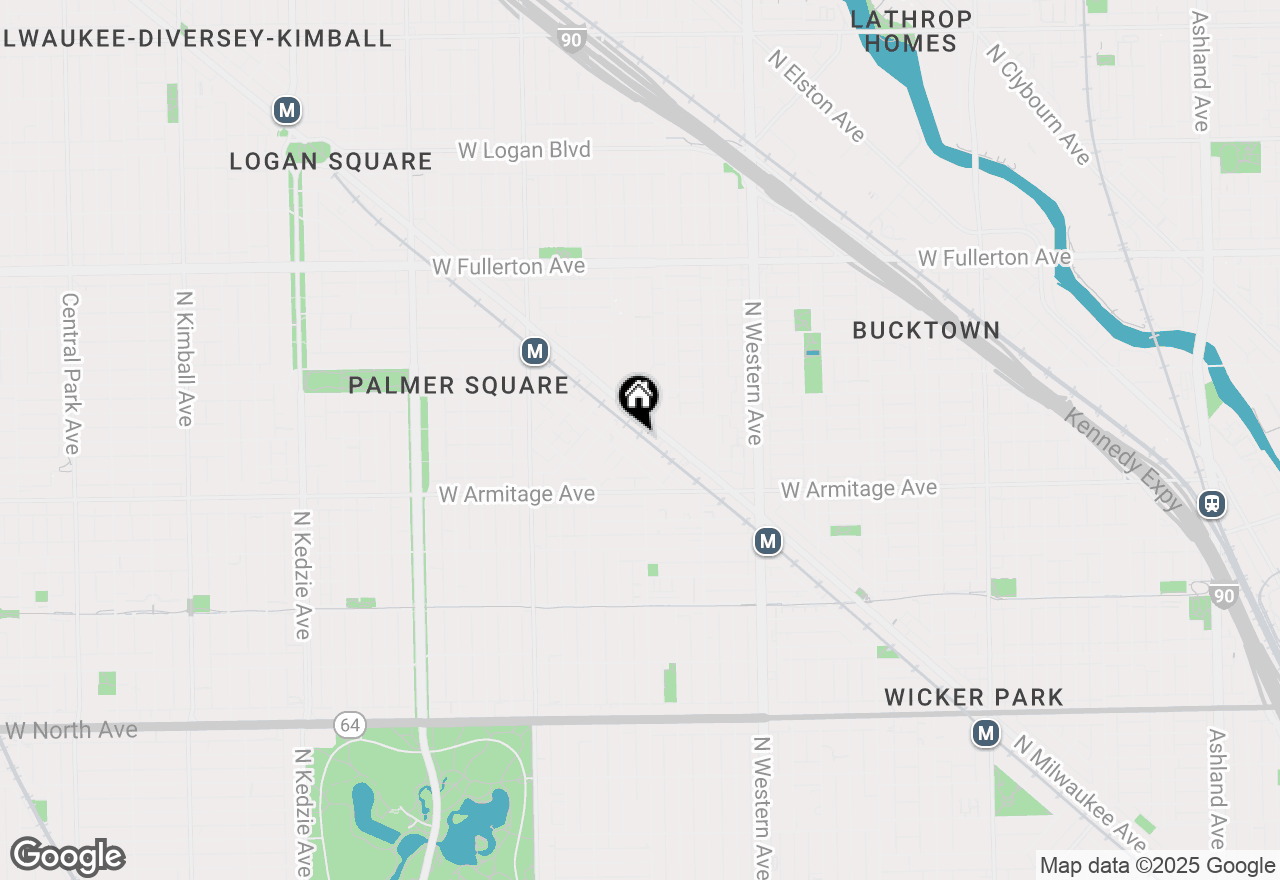 Map of 2113 N Bingham Street #1, Chicago, IL 60647