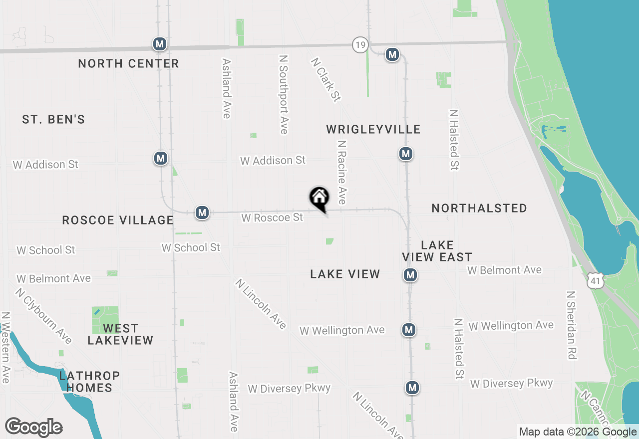 Map of 1255 W Roscoe Street #1, Chicago, IL 60657