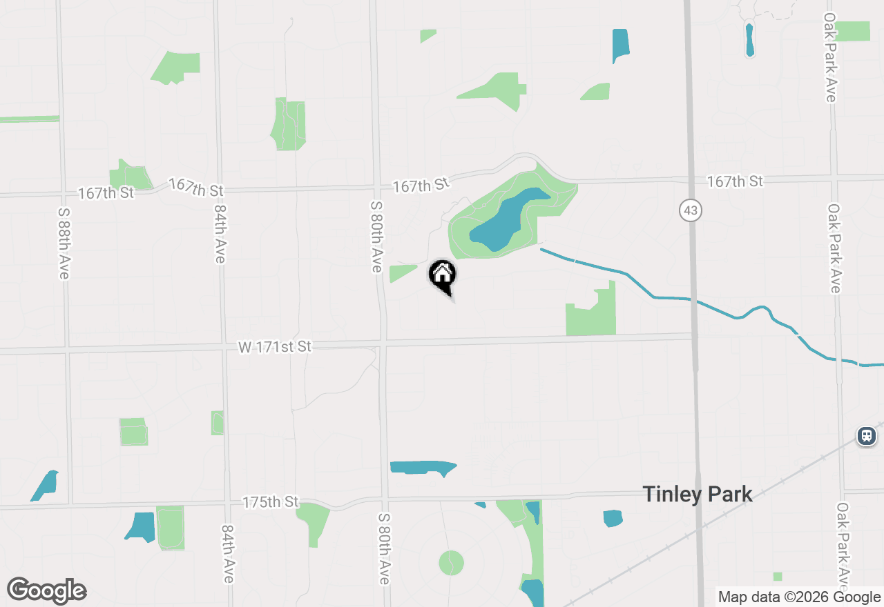 Map of 17019 Bedford Lane, Tinley Park, IL 60477